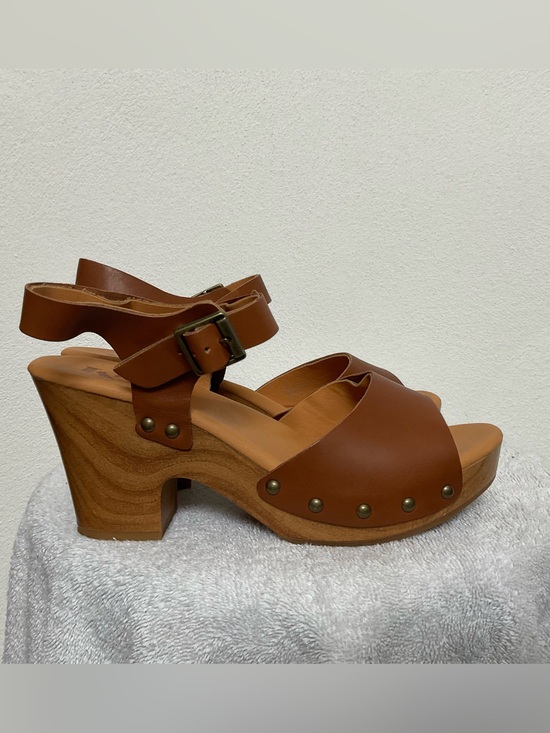 Kork-Ease Shoes - Korks By Cork Ease Gwen Peep Toe Platform Brown Ankle Strap Heel Size 9
